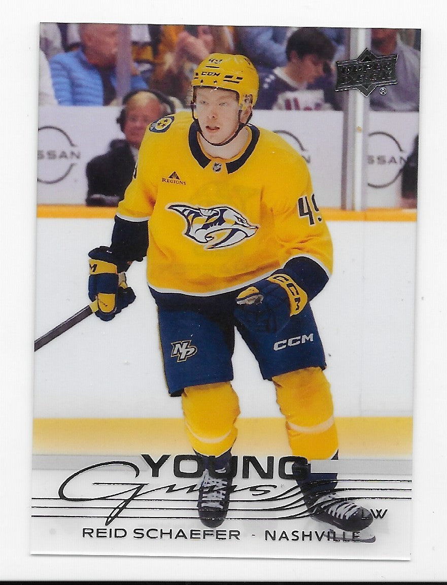 Reid Schaefer Predators UD Extended 2025-26 Clear Cut Young  Guns Card #733