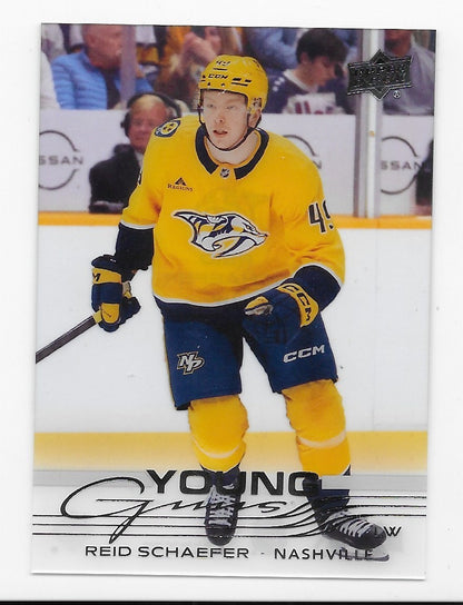 Reid Schaefer Predators UD Extended 2025-26 Clear Cut Young  Guns Card #733