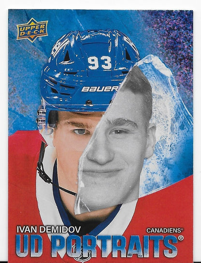 Ivan Demidov Montreal Canadiens UD  S2 Portraits Speckle 2025-26 Card P-34