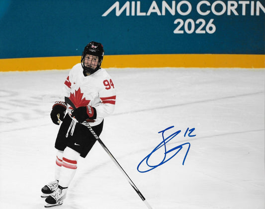Signed Jennifer Gardiner Team Canada Milano Olympic Hockey 8x10 Photo 5 Original