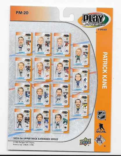 Patrick Kane Detroit Red Wings UD Extended 2025-26 Play Makers Card # PM-20