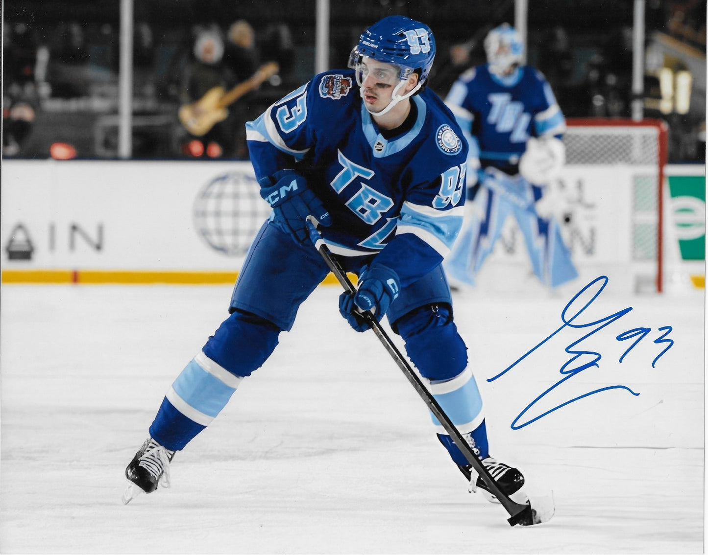 Signed Gage Goncalves Tampa Bay Lightning Outdoor Classic 8x10 Photo #1 Original