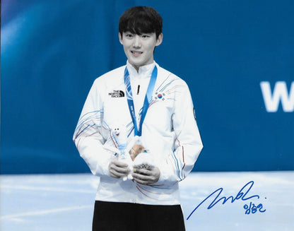 Signed Rim Jong-Un 2026 Milano Olympics Speed Skating 8x10 Photo #1 Original