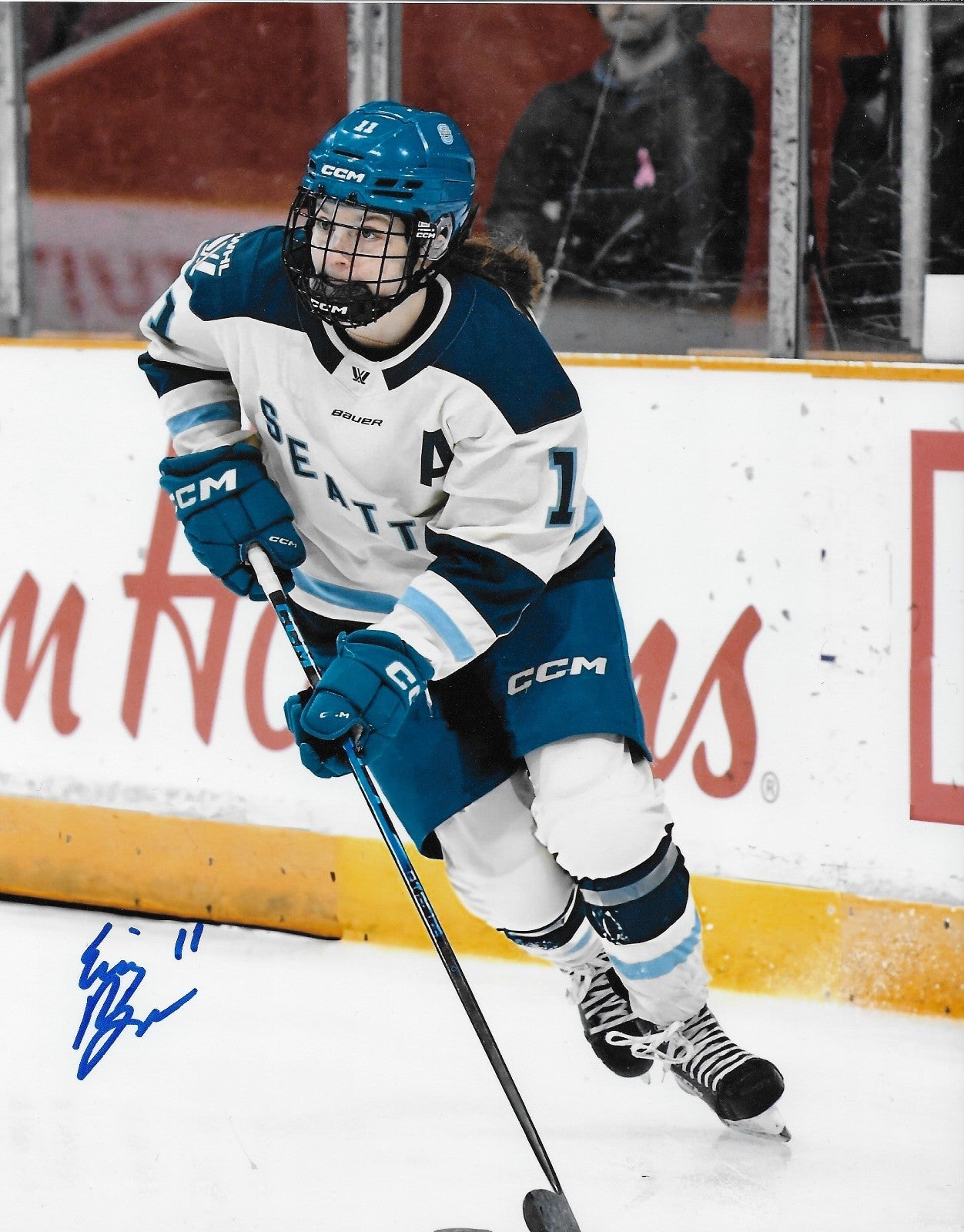 Signed Emily Brown Seattle Torrent Team USA Womens Hockey 8x10 Photo #1 Original