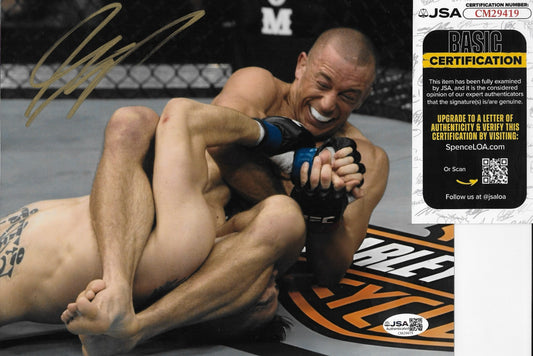 Signed Georges St Pierre UFC Autographed 8x10 Photo #3 with JSA Private Signing