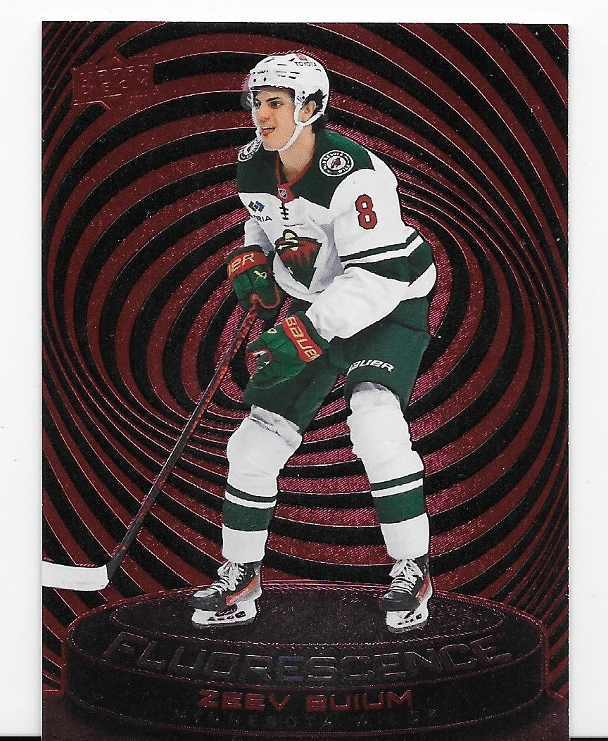 Zeev Buium Fluorescence Minnesota Wild Upper Deck S2 2025-26 Card F-7
