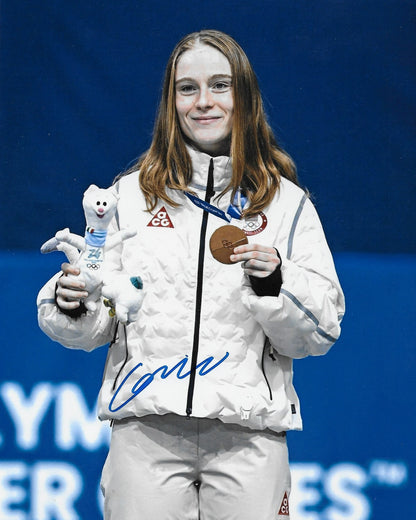 Signed Corinne Stoddard 2026 Milano Olympics Speed Skating 8x10 Photo 4 Original