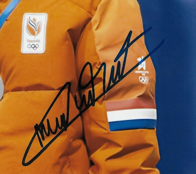 Signed Melle Van't Wout 2026 Milano Olympics Speed Skating 8x10 Photo 2 Original