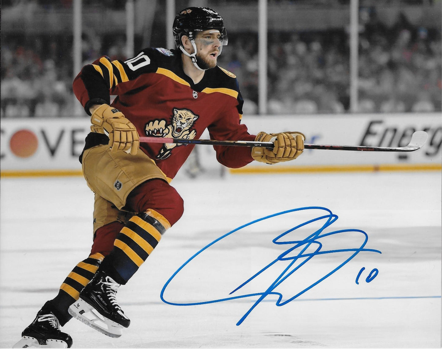 Signed A.J. Greer Florida Panthers Outdoor Classic 8x10 Photo #1 Original
