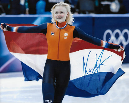 Signed Xandra Velzeboer 2026 Milano Olympics Speed Skating 8x10 Photo 3 Original