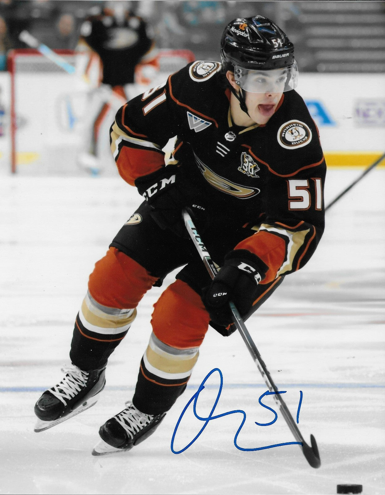 Signed Olen Zellweger Anaheim Ducks Autographed 8x10 Photo #2 Original