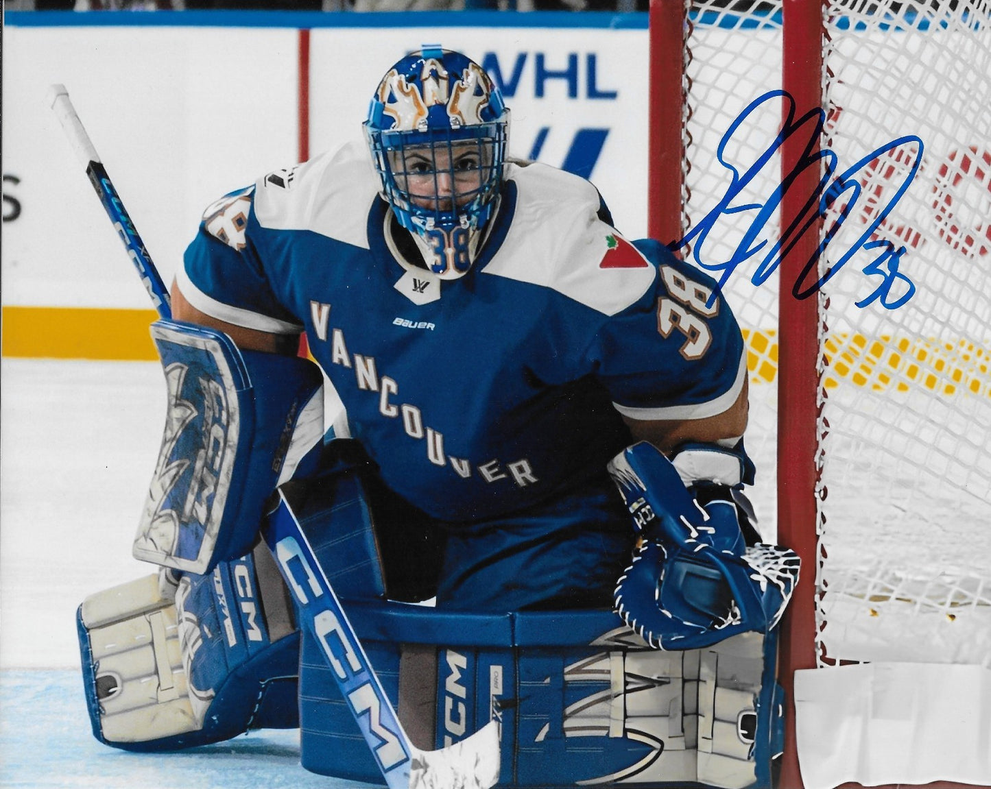 Signed Emerance Maschmeyer Vancouver Goldeneyes PWHL Hockey 8x10 Photo 1 Originl