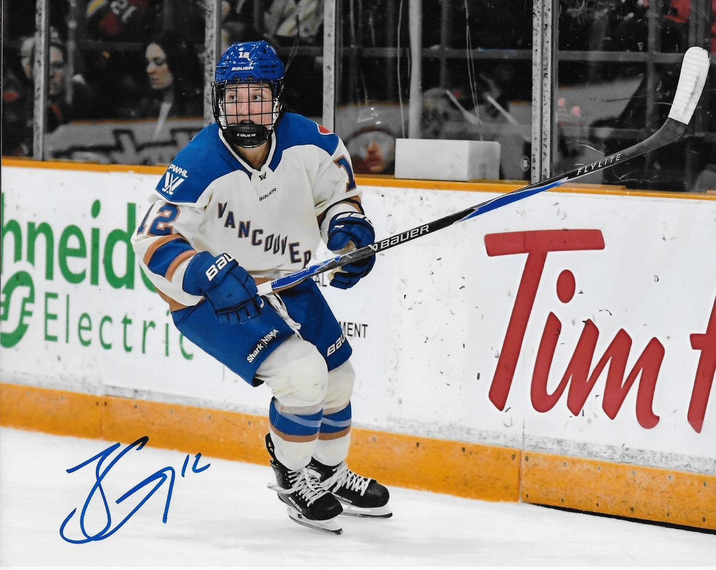 Signed Jennifer Gardiner Vancouver Goldeneyes PWHL Hockey 8x10 Photo #4 Original