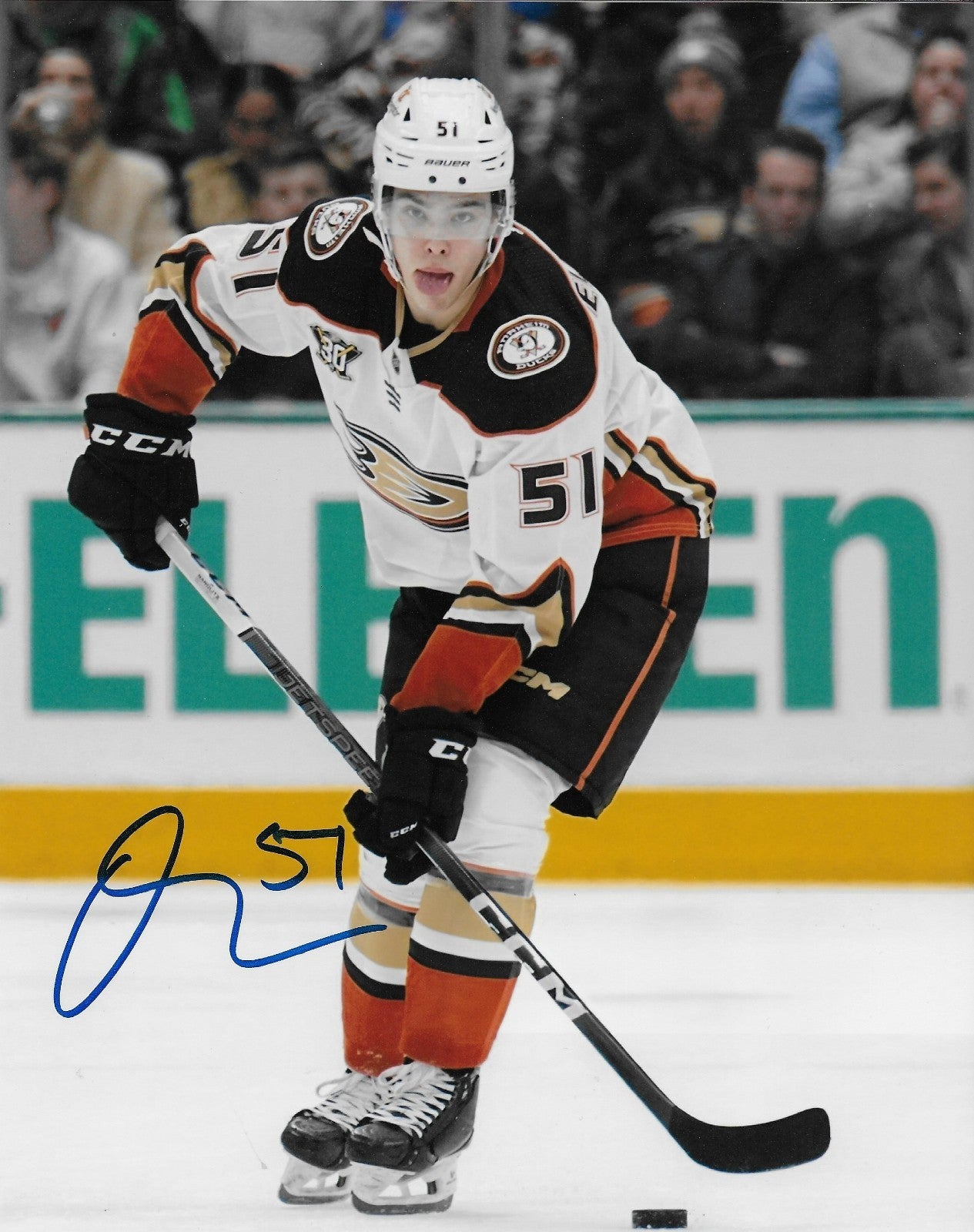 Signed Olen Zellweger Anaheim Ducks Autographed 8x10 Photo #1 Original
