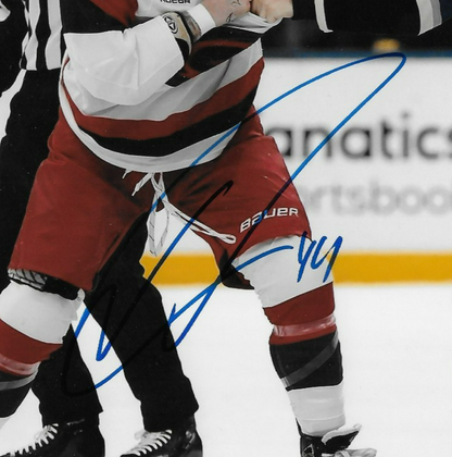 Signed Nicolas Deslauriers Mathieu Olivier Hurricanes Columbus 8x10 Photo #1