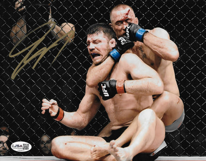 Signed Georges St Pierre UFC Last Fight 8x10 Photo #1 with JSA Private Signing