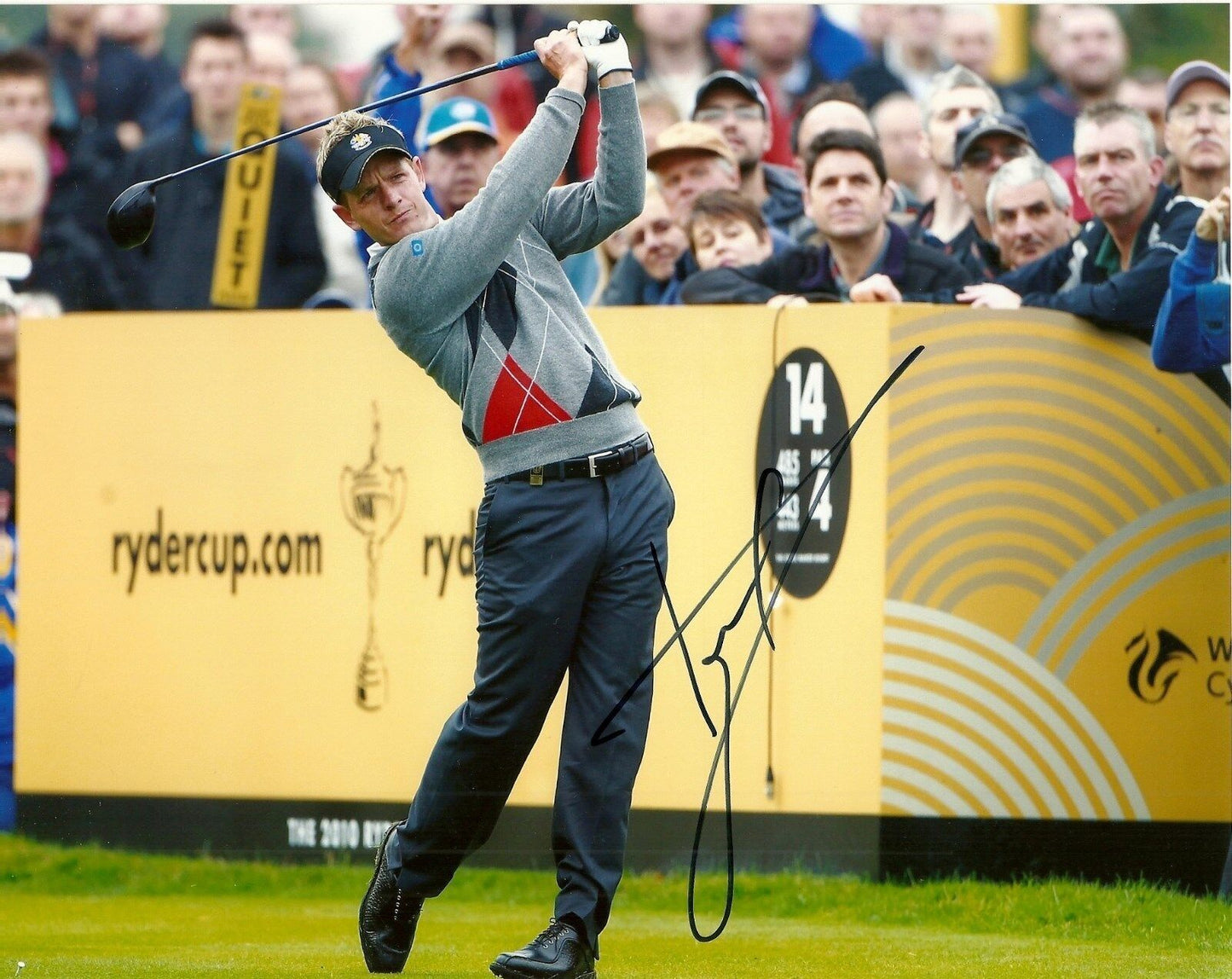 Photo 8x10 autographiée de Luke Donald PGA Golf n°2 originale