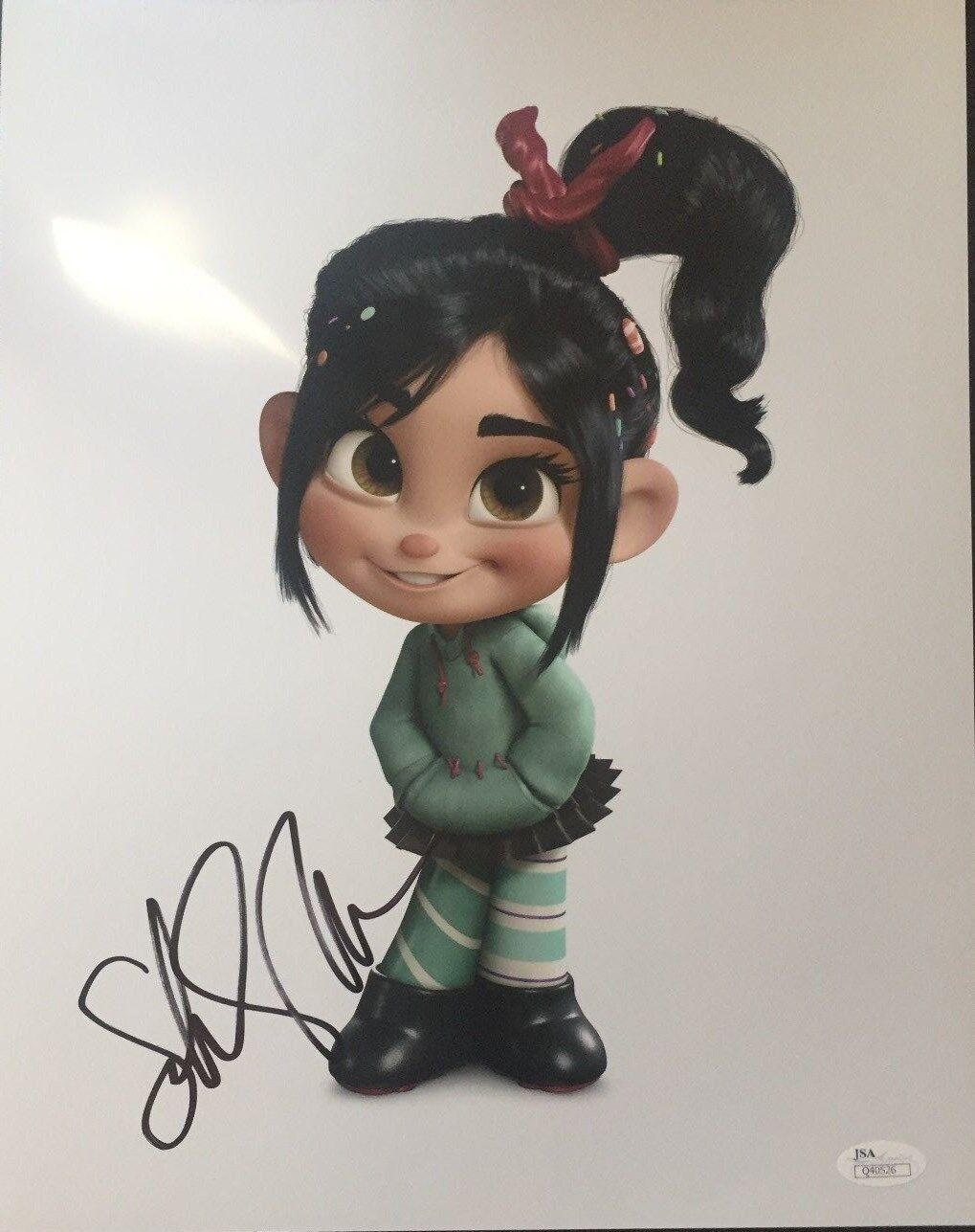Autographed Sarah Silverman signed Wreck it Ralph 11x14 w/JSA 2