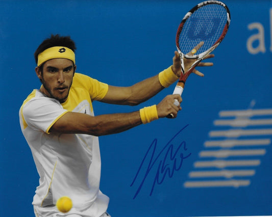Photo originale autographiée de Leonardo Mayer ATP Tennis 8x10