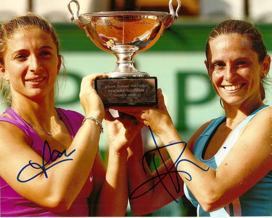 Photo originale autographiée de Sara Errani Roberta Vinci Tennis 8x10