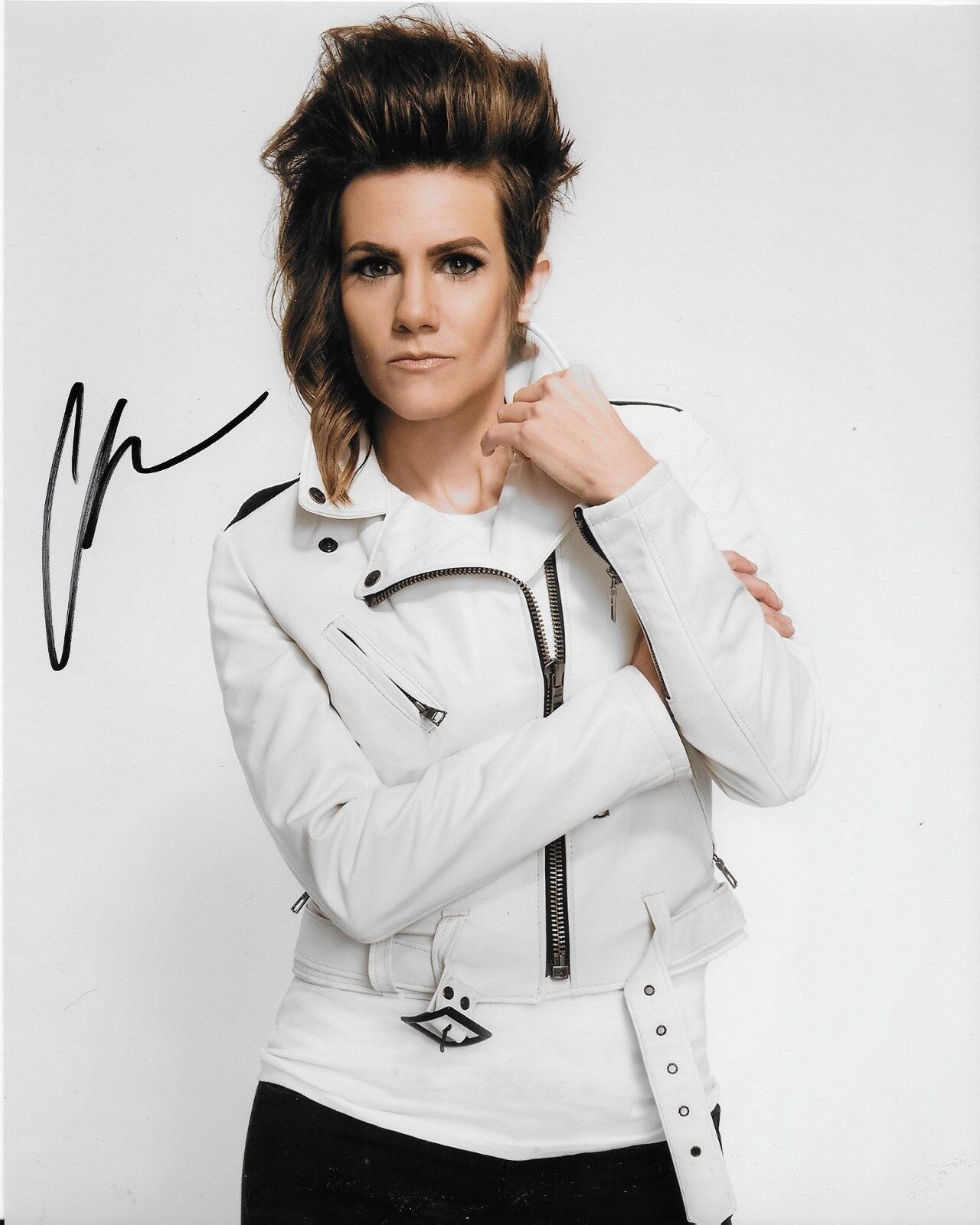 Photo autographiée de l'actrice et comédienne Cameron Esposito 8x10 2 originales