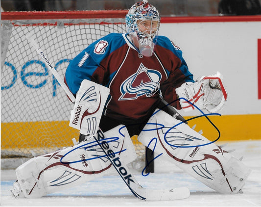 Autographed Colorado Avalanche Semyon Varlamov Goalie 8x10 Photo Original