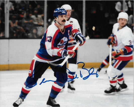 Autographed Winnipeg Jets Lucien DeBlois 8x10 Photo Original