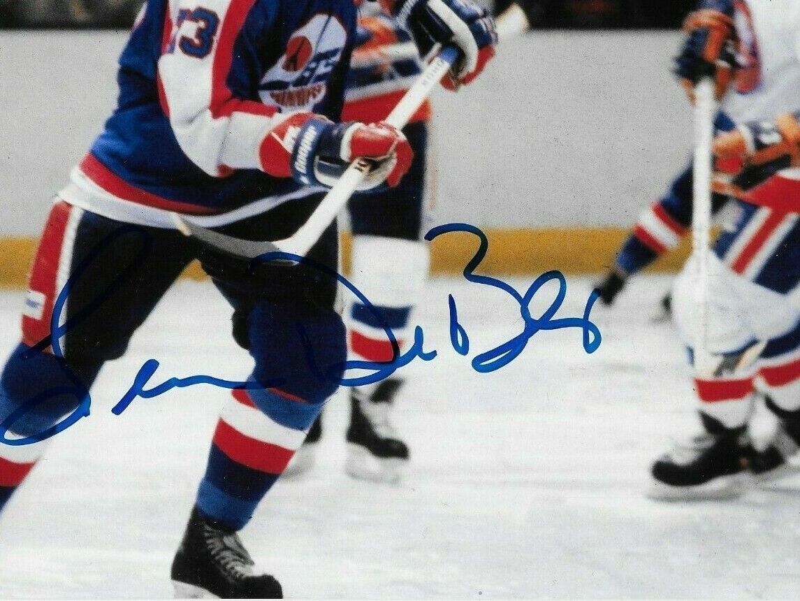 Autographed Winnipeg Jets Lucien DeBlois 8x10 Photo Original