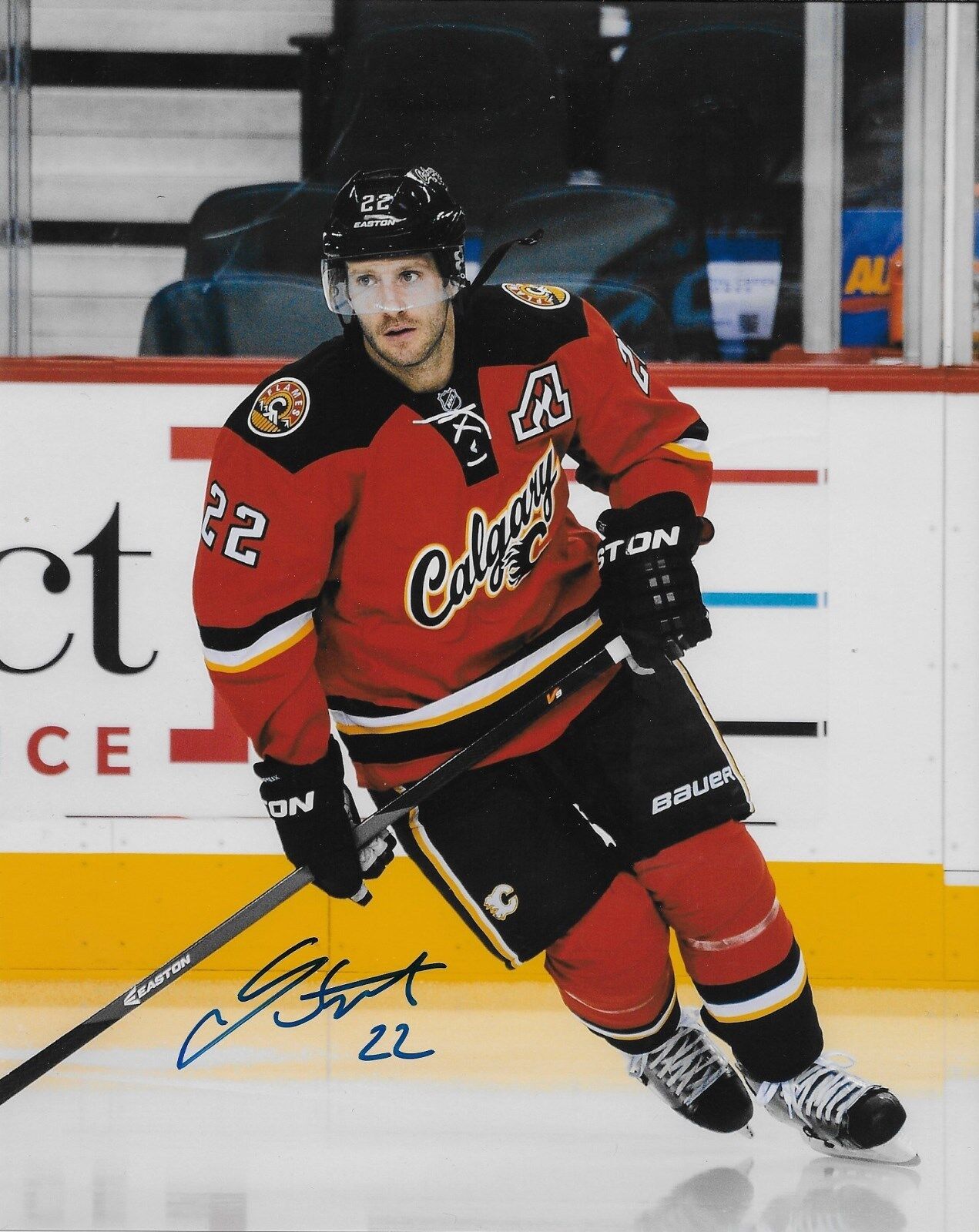 Autographed Calgary Flames Lee Stempniak 8x10 Photo Original