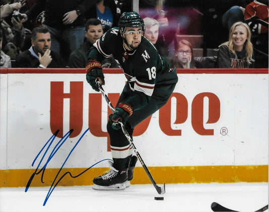 Autographed Minnesota Wild Jordan Greenway 8x10 Photo Original
