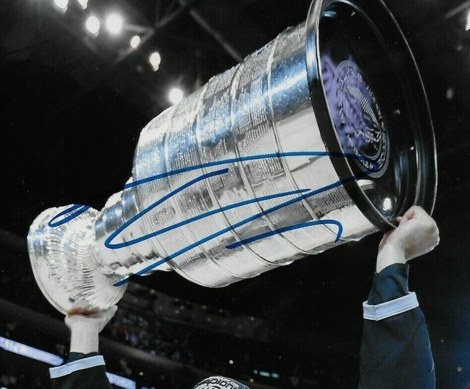 Photo autographiée de la Coupe Stanley 8x10 de Dwight King des Kings de Los Angeles