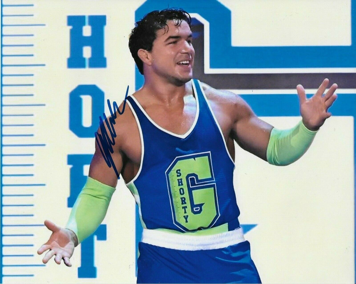 Photo autographiée de Shorty G signée WWE 8x10 par Chad Gable 2