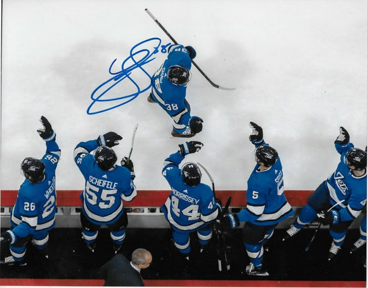 Autographed Winnipeg Jets Logan Shaw 8x10 Photo Original