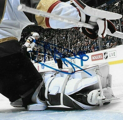 Photo autographiée du gardien de but des Golden Knights de Vegas Malcolm Subban 8x10 originale