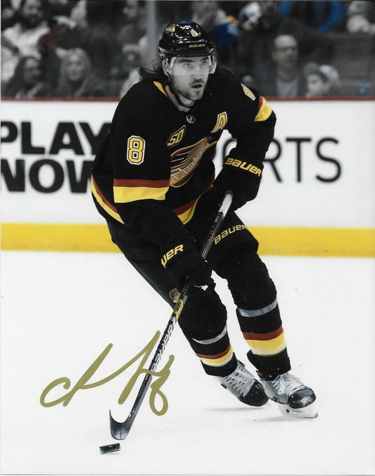 Autographed Vancouver Canucks Christopher Tanev 8x10 Photo Original
