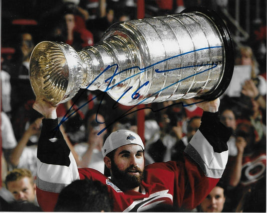 Autographed Carolina Hurricanes Andrew Ladd Stanley Cup 8x10 Photo Original
