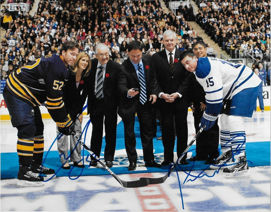 Auto. Buffalo Sabres Craig Rivet Toronto Maple Leafs Tomas Kaberle 8x10 Photo
