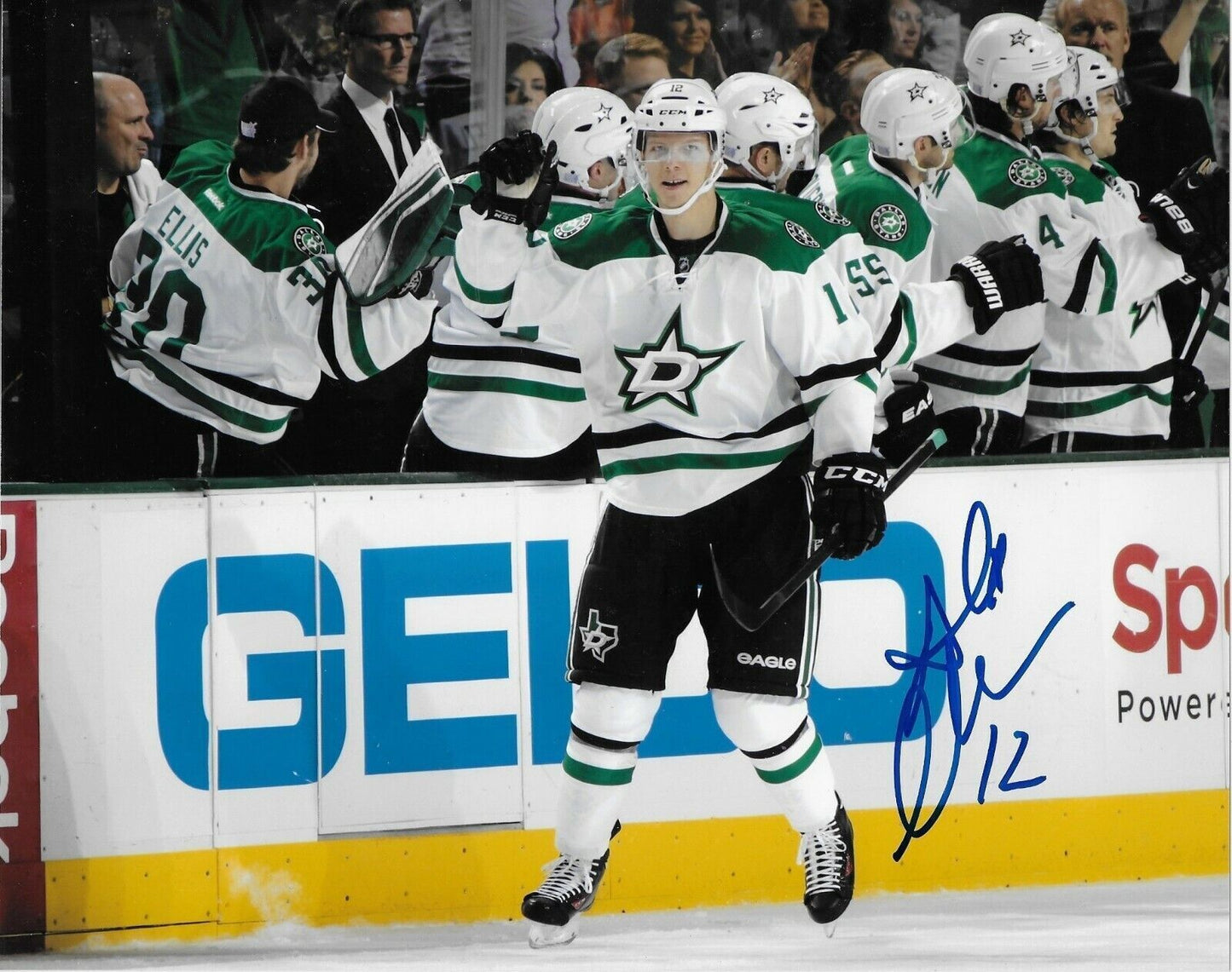 Photo autographiée 8x10 d'Alex Chiasson des Dallas Stars