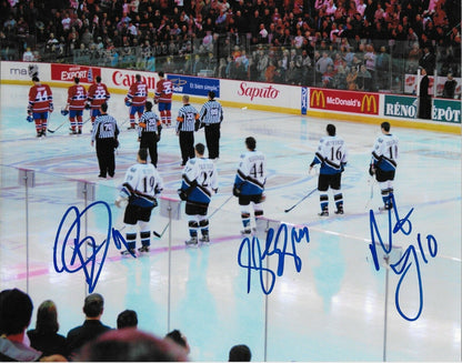 Auto. Washington Capitals Steve Eminger Brandon Witt Matt Bradley 8x10 Photo