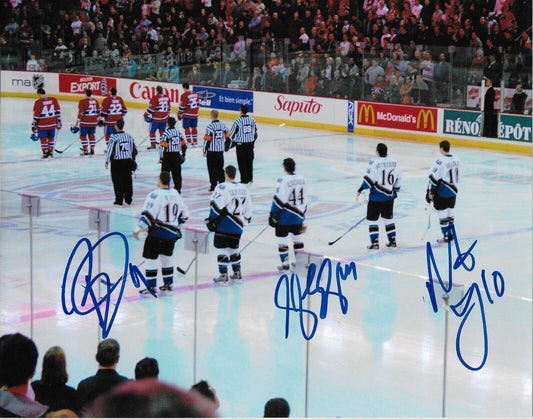 Auto. Washington Capitals Steve Eminger Brandon Witt Matt Bradley 8x10 Photo