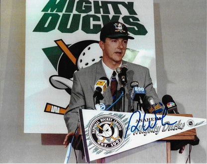 Autographed Anaheim Ducks Ron Wilson 8x10 Photo Original