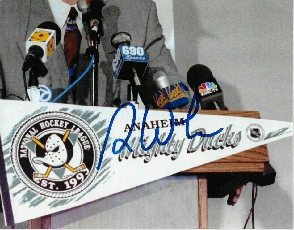 Autographed Anaheim Ducks Ron Wilson 8x10 Photo Original