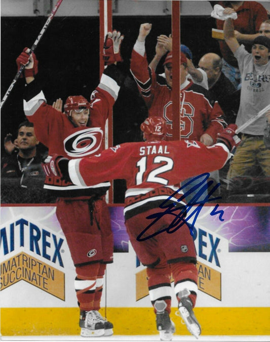 Autographed Carolina Hurricanes Eric Staal 8x10 Photo Original