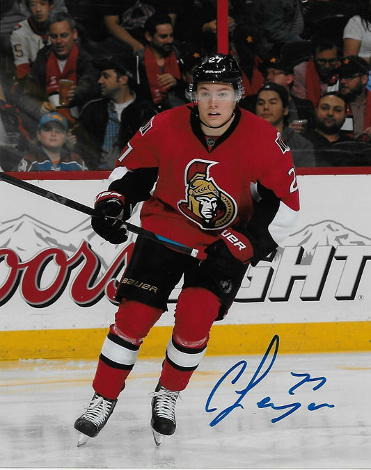 Autographed Ottawa Senators Curtis Lazar 8x10 Photo Original