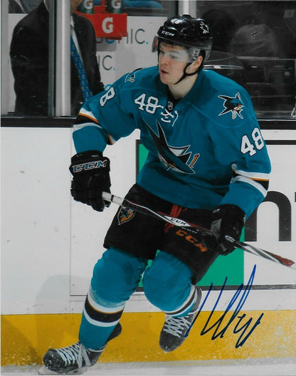 Autographed San Jose Sharks Tomas Hertl 8x10 Photo Original