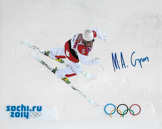 Autographed Marc Antoine Gagnon Freestyle Skiing  Olympic 8x10 Photo Original