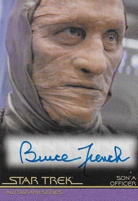 Star Trek Insurrection Films Citations Autographe Bruce French en tant que fils Un officier