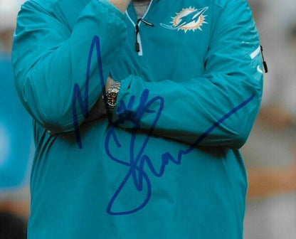 Photo autographiée de Mike Sherman des Dolphins de Miami 8x10