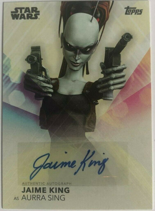 Autographed Women of Star Wars signed Jaime King as Aurra Sing A-JK