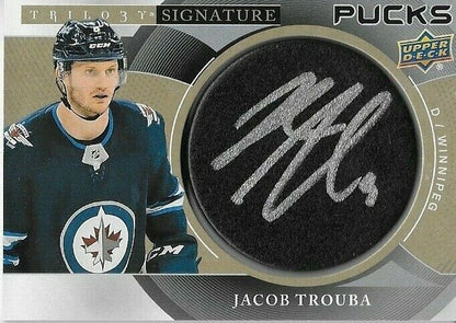 Rondelle autographiée Upper Deck Trilogy 2019-20 de Jacob Truba